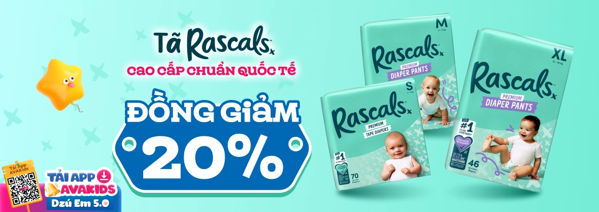 Banner trang NH tã Rascal + Friends